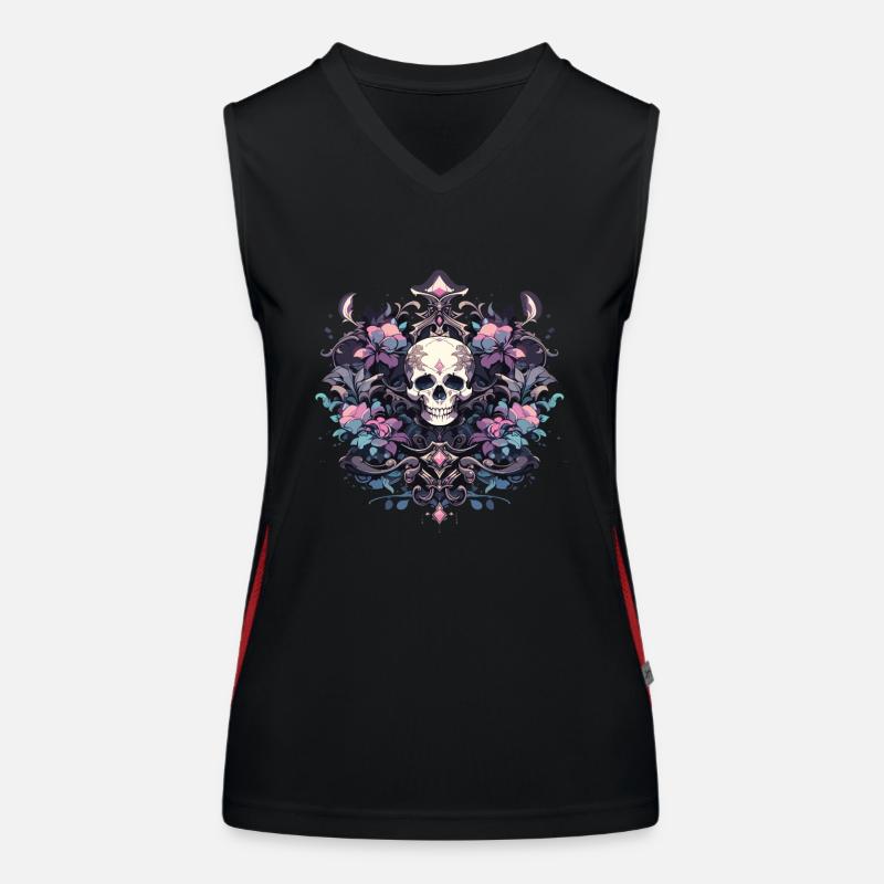 Skull Skull Skulls Skull Skeleton Women's Functional Contrast Tank Top