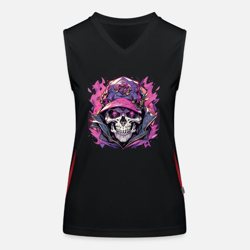 Skull Skull Skulls Skull Skeleton Women's Functional Contrast Tank Top