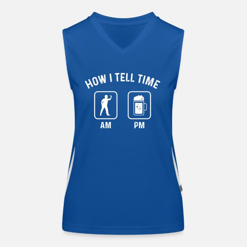 How to explain the time - darts player - Women's Functional Contrast Tank Top
