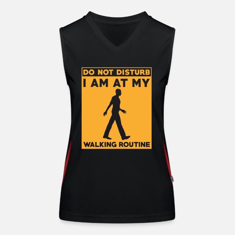 Conception de la routine de marche - S’il vous plaît ne pas Débardeur respirant contrasté Femme