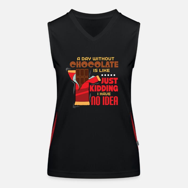 Chocolat Débardeur respirant contrasté Femme