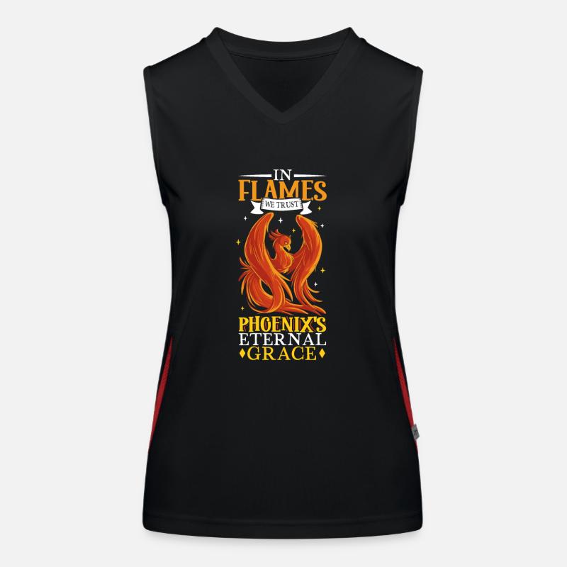 Phoenix Bird Mythical Creatures Women's Functional Contrast Tank Top