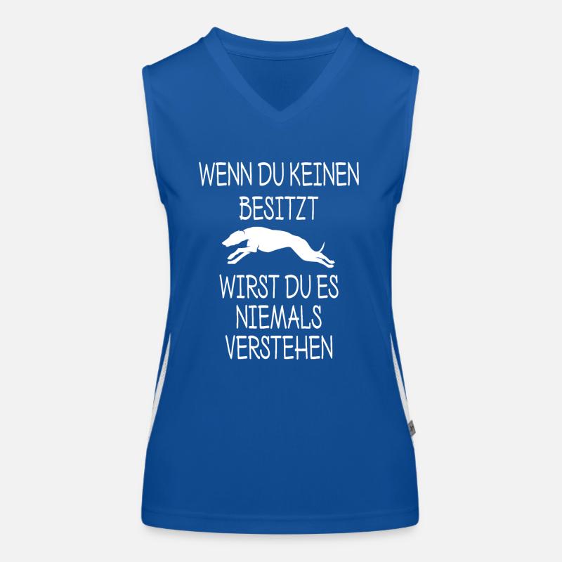 Whippet Spruch Hundehalter Funktionelles Kontrast-Tank Top für Frauen