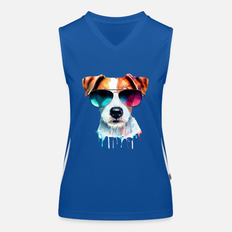 Jack Russell Terrier Funktionelles Kontrast-Tank Top für Frauen