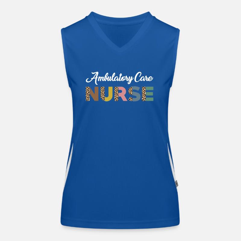 Ambulatory Nurse Leopard Print Women's Functional Contrast Tank Top