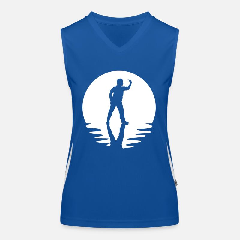 Circle with reflection - Dart player - Women's Functional Contrast Tank Top