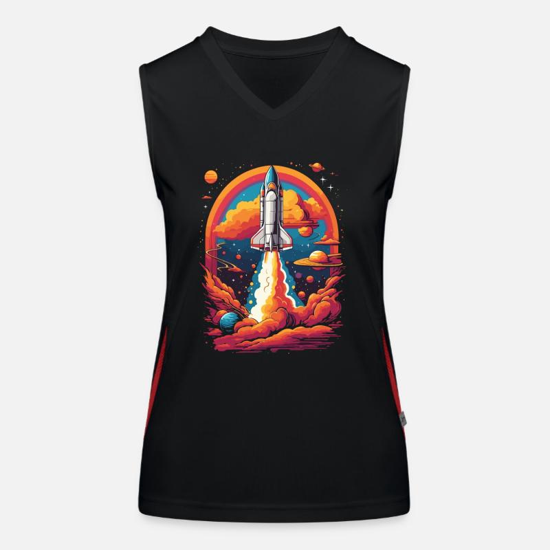 Voyage spatial Astronautes & Space Shuttle Dream Débardeur respirant contrasté Femme