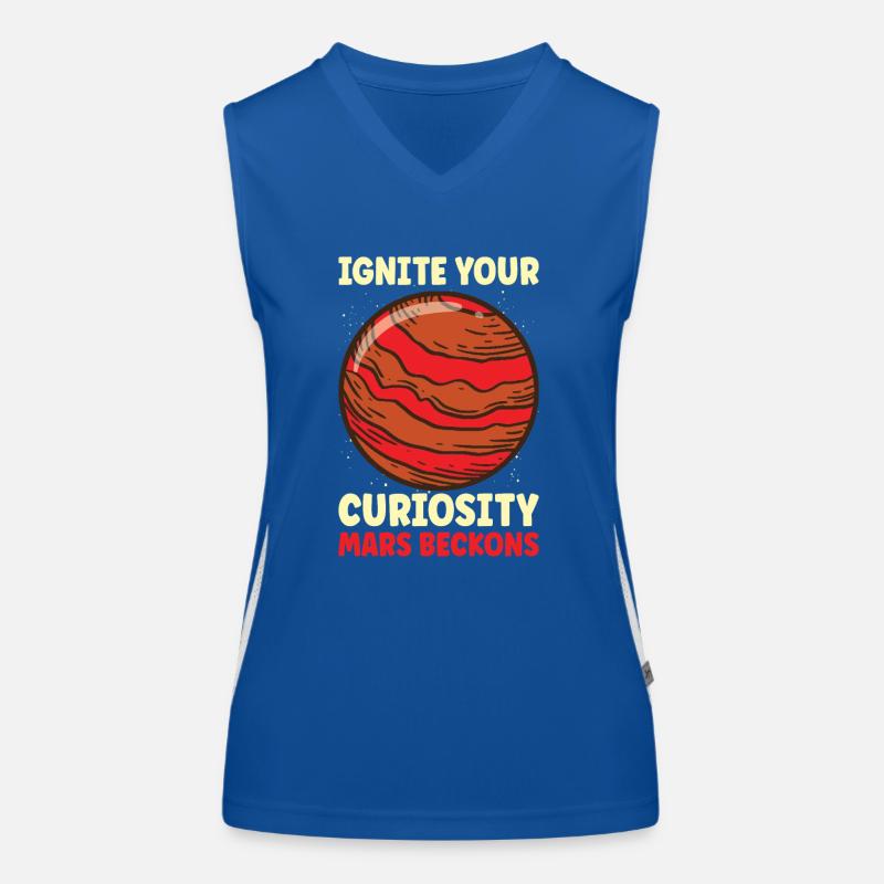 Mars Explore Astronaut Astronomy Solar System Funktionelles Kontrast-Tank Top für Frauen