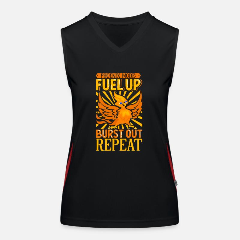 Phoenix Bird Mythical Creatures Women's Functional Contrast Tank Top