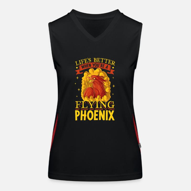 Phoenix Bird Mythical Creatures Women's Functional Contrast Tank Top
