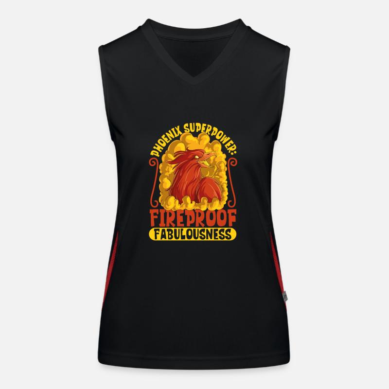 Phoenix Bird Mythical Creatures Women's Functional Contrast Tank Top