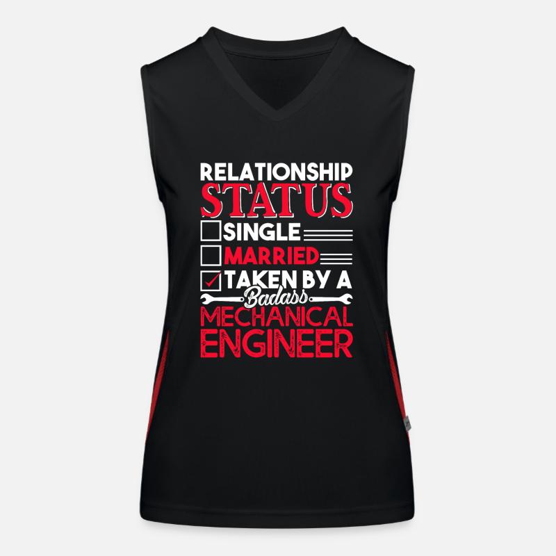 Mechanical Engineer Relationship Status Women's Functional Contrast Tank Top