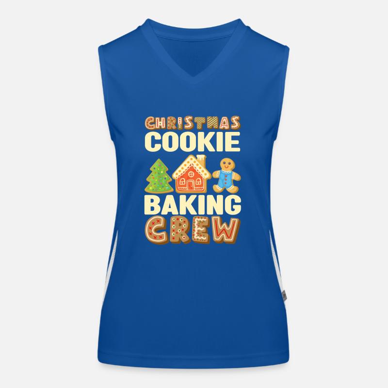 Équipe de cuisson de biscuits de Noël traditionnelle Débardeur respirant contrasté Femme