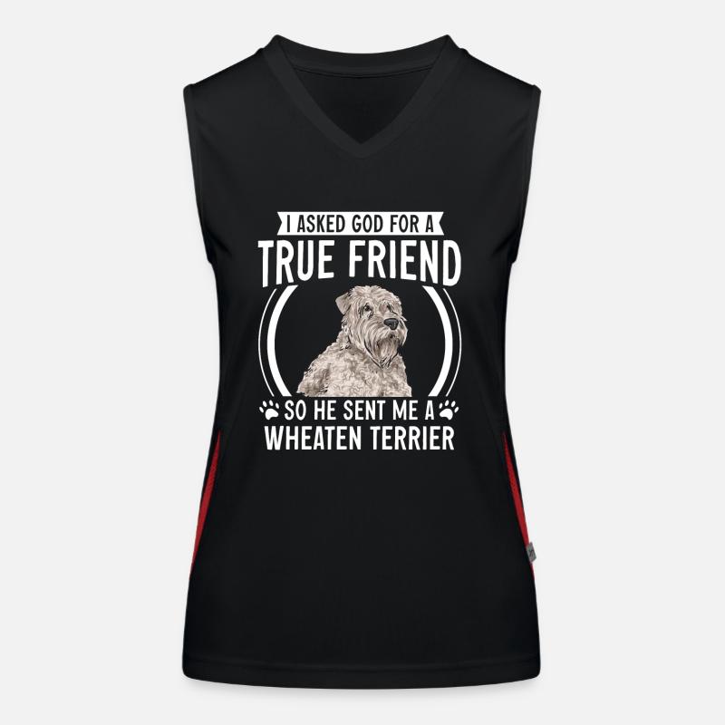 Irish Soft Coated Wheaten Terrier Funktionelles Kontrast-Tank Top für Frauen