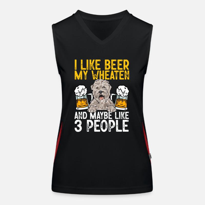 Irish Soft Coated Wheaten Terrier Funktionelles Kontrast-Tank Top für Frauen