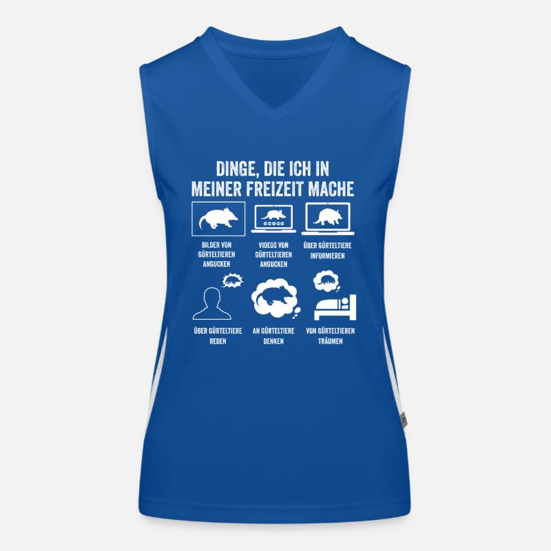 Gürteltier Funktionelles Kontrast-Tank Top für Frauen