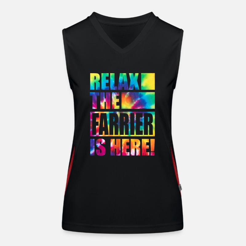 Farrier Lustiger Spruch Funktionelles Kontrast-Tank Top für Frauen