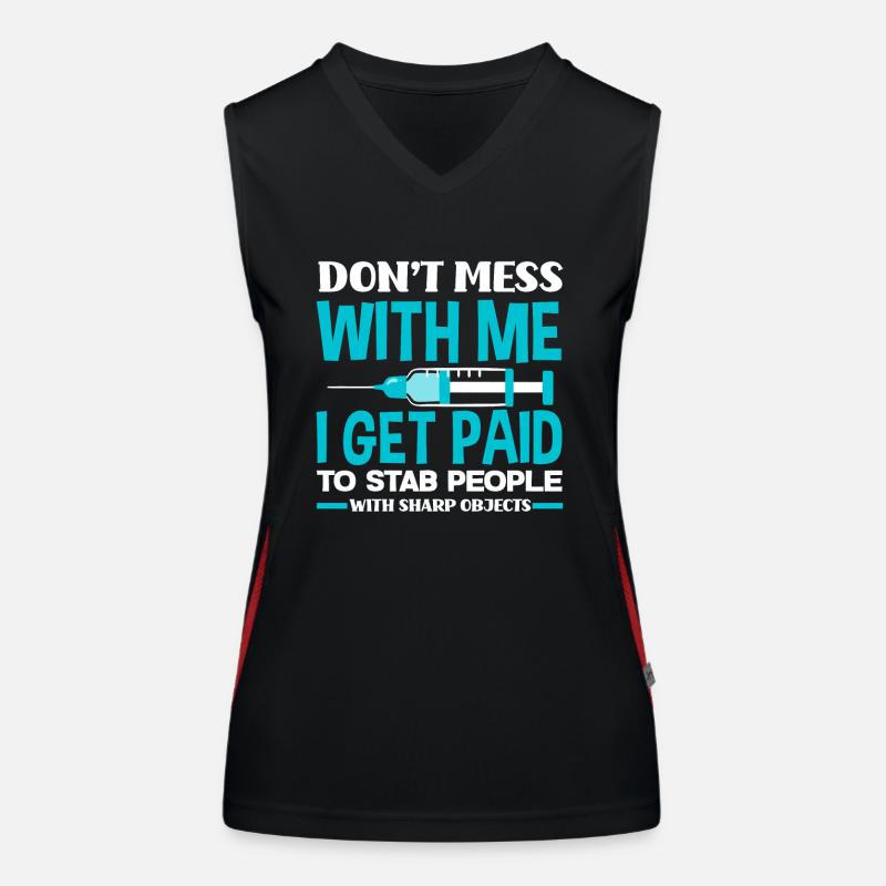 Force de perforation Débardeur respirant contrasté Femme