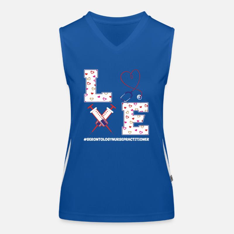 Gerontology Nurse Practitioner Design Women's Functional Contrast Tank Top