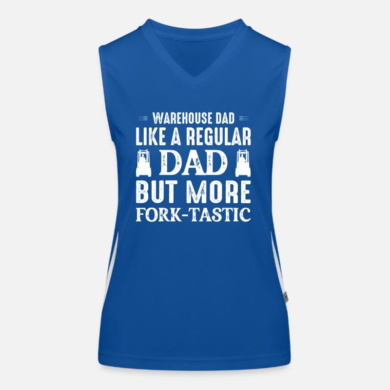 Warehouse Dad Like A Regular Dad Forklift Operator Funktionelles Kontrast-Tank Top für Frauen
