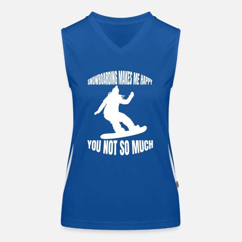 Snowboardfahrer Geschenk Snowboardsport Snowboard Funktionelles Kontrast-Tank Top für Frauen