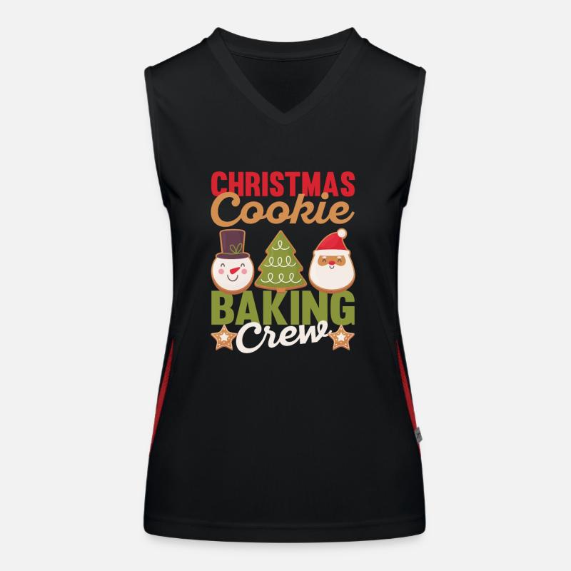 Équipe de cuisson de biscuits de Noël Assortiment amusant Débardeur respirant contrasté Femme