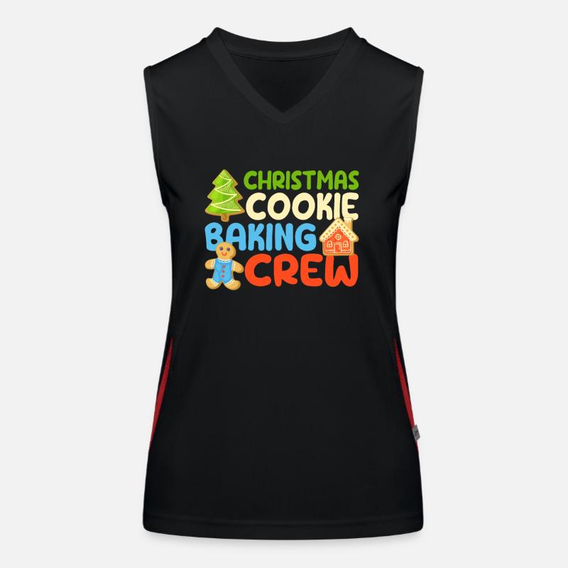 Équipe de cuisson de biscuits de Noël Assortiment amusant Débardeur respirant contrasté Femme