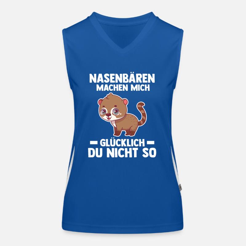 Nasenbär Funktionelles Kontrast-Tank Top für Frauen