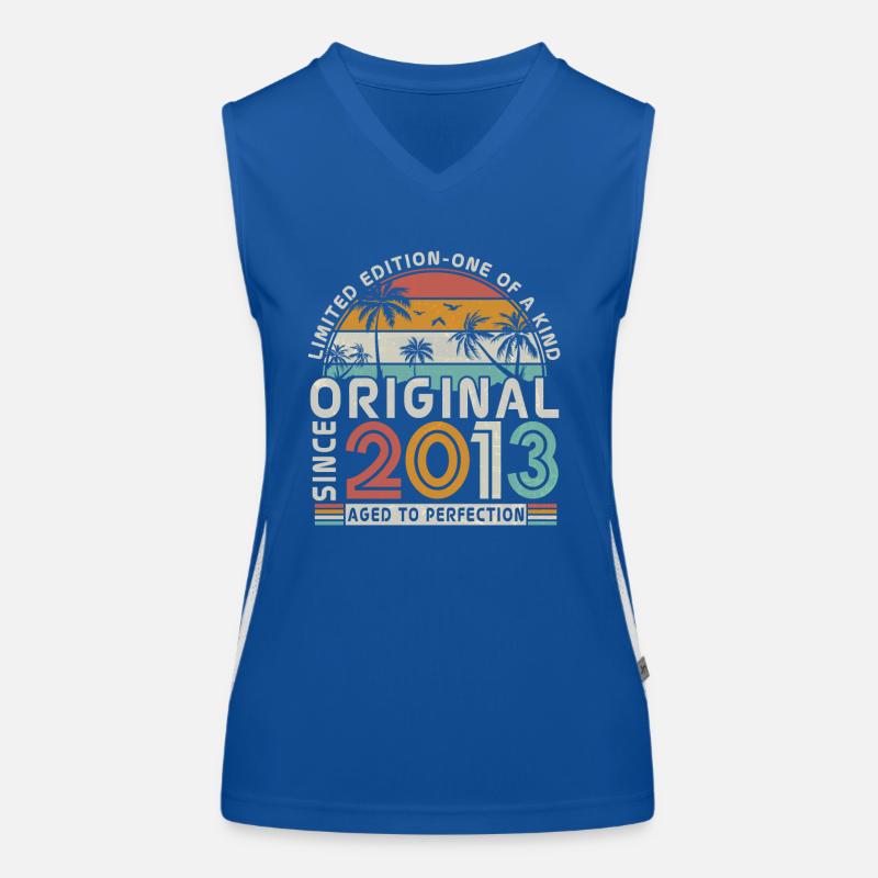 10. Geburtstag 2013 Funktionelles Kontrast-Tank Top für Frauen