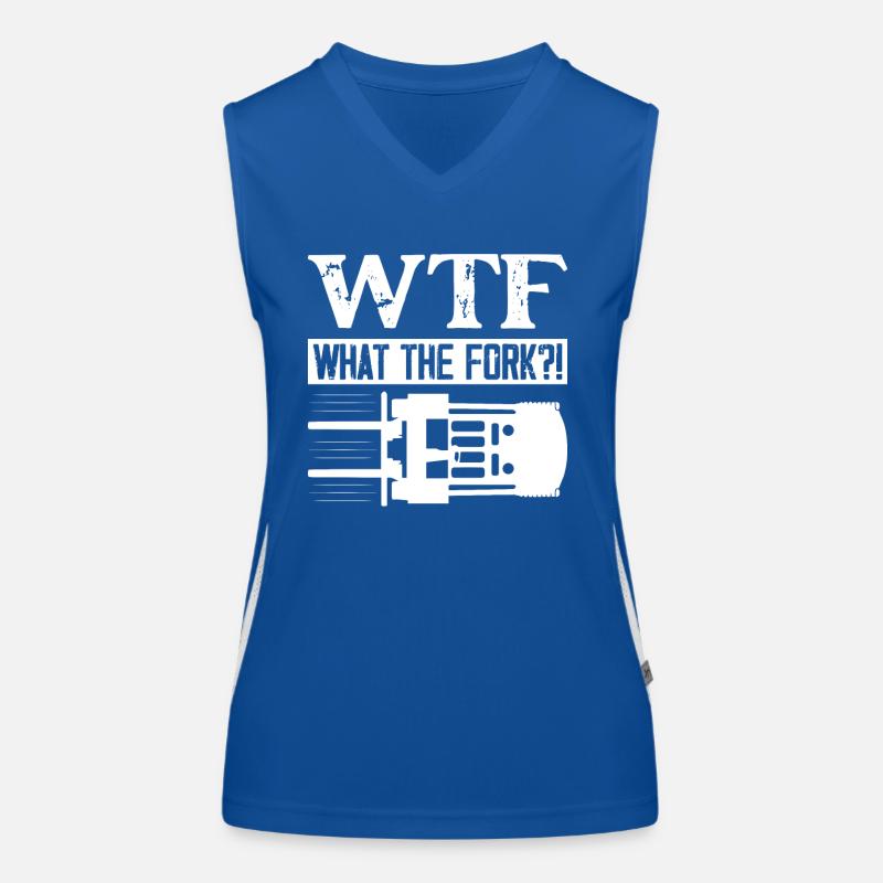 WTF What The Fork!? Forklift Forklifter Operator Funktionelles Kontrast-Tank Top für Frauen
