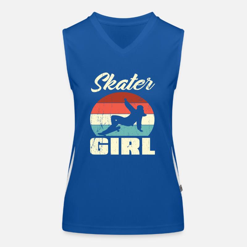 Skateboard Mädchen Funktionelles Kontrast-Tank Top für Frauen