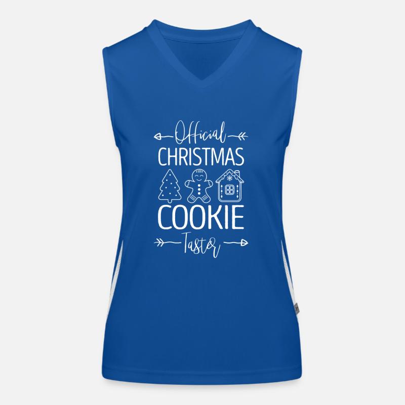 Official Christmas Cookie Taster Baking Women's Functional Contrast Tank Top
