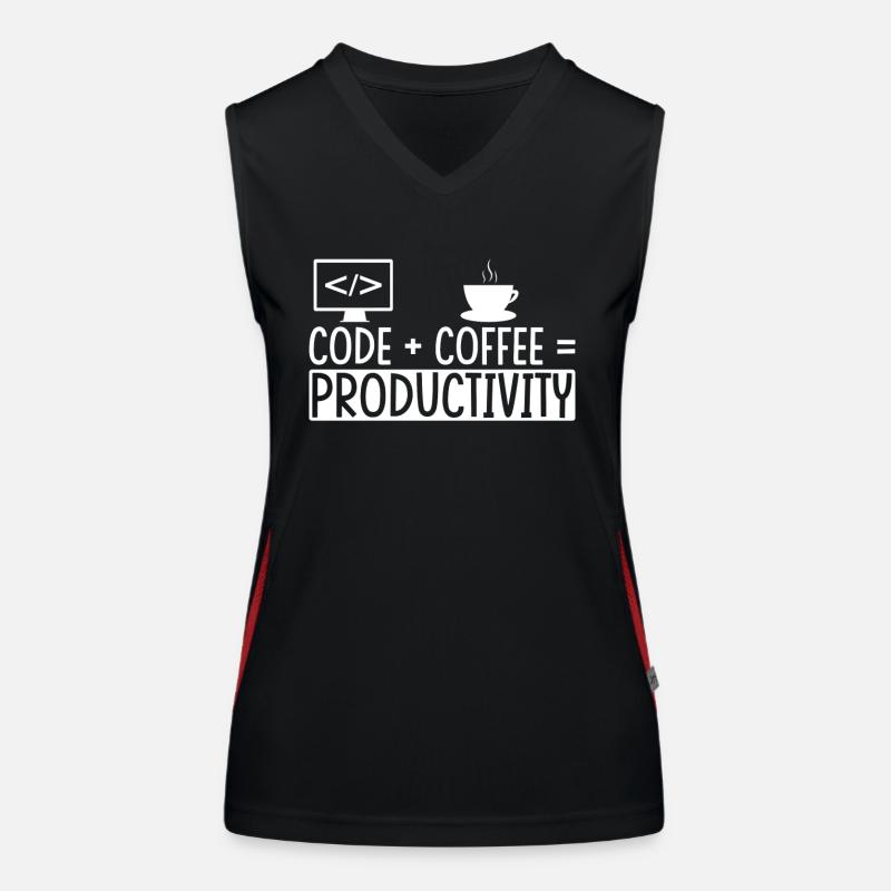 Coder Coffee Gift Women's Functional Contrast Tank Top