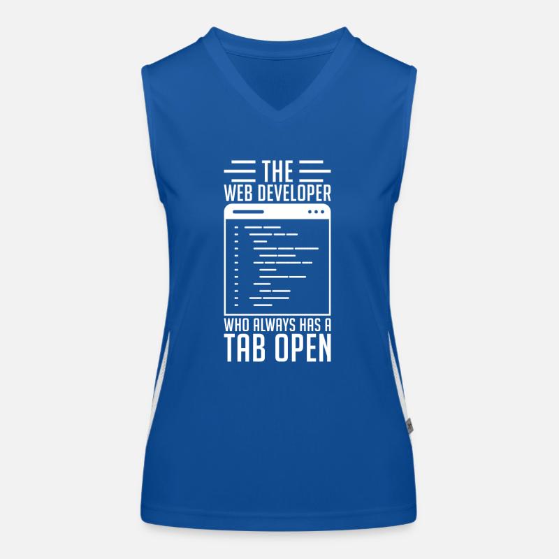 Web Entwickler Tab Immer Geöffnet Funktionelles Kontrast-Tank Top für Frauen