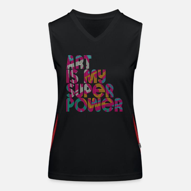 Art Is My Superpower Women's Functional Contrast Tank Top