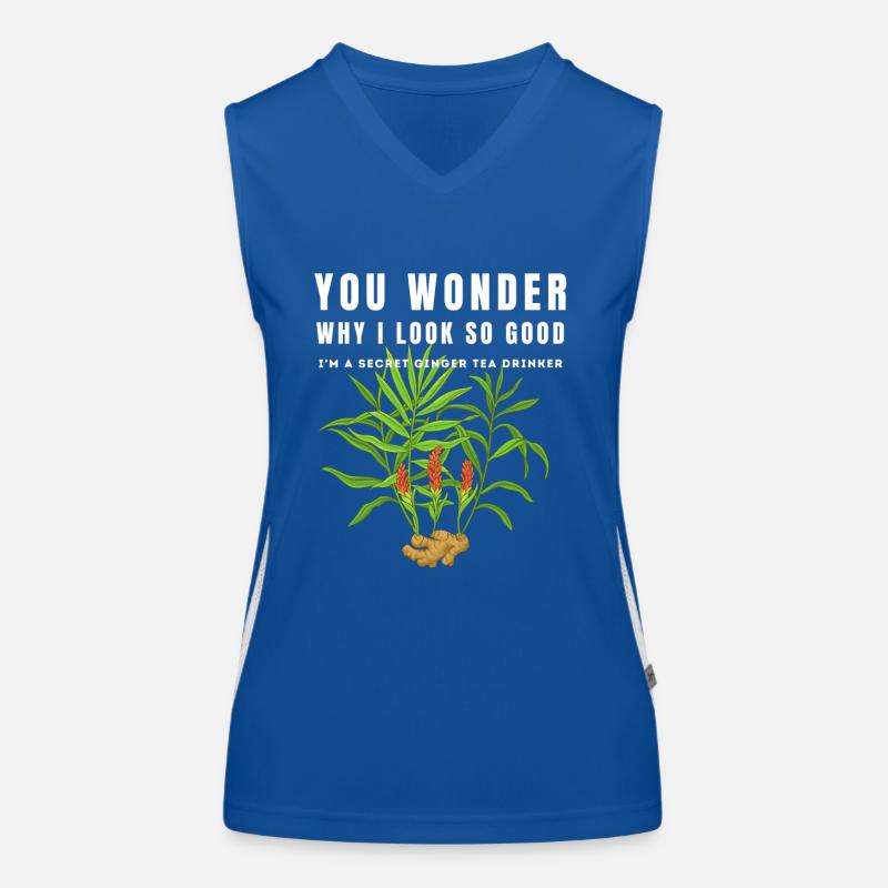 I'M A SECRET GINGER TEA DRINKER Ingwertee Ingwer Women's Functional Contrast Tank Top