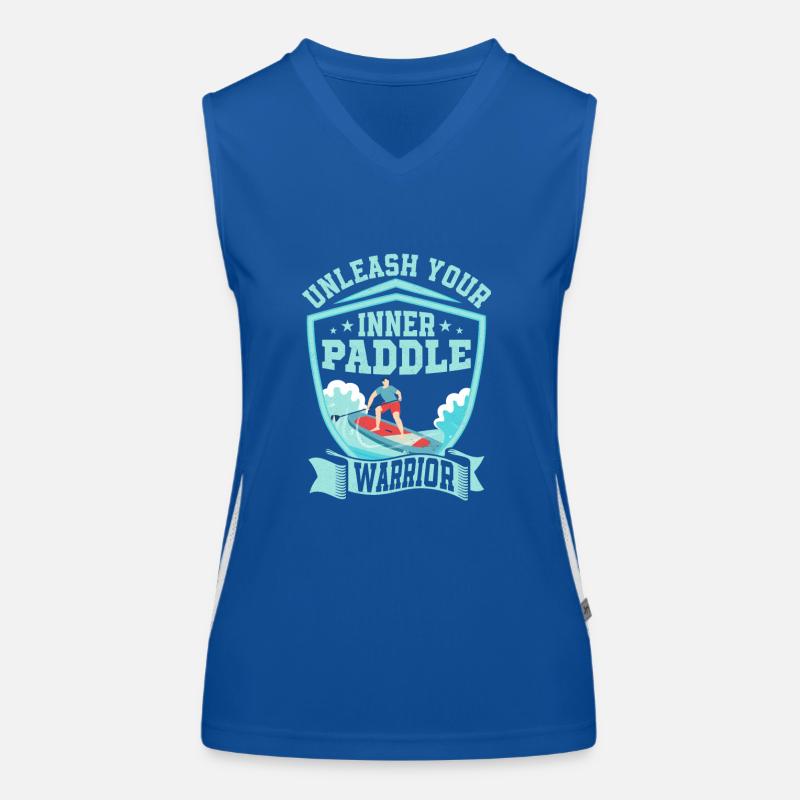 Libérez votre Inner Paddle Warrior Stand Up Paddle Débardeur respirant contrasté Femme