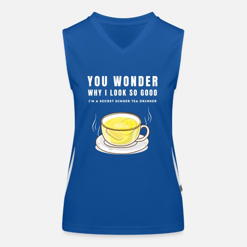 I'M A SECRET GINGER TEA DRINKER Ingwertee Ingwer Women's Functional Contrast Tank Top