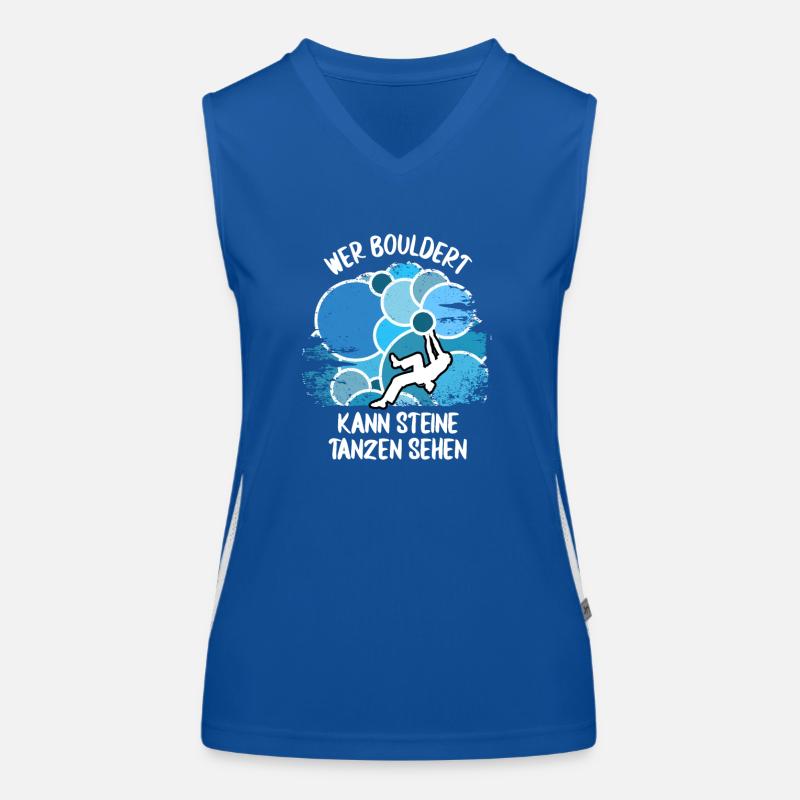 Vintage Bouldern Boulderer Klettern Kletterer Funktionelles Kontrast-Tank Top für Frauen