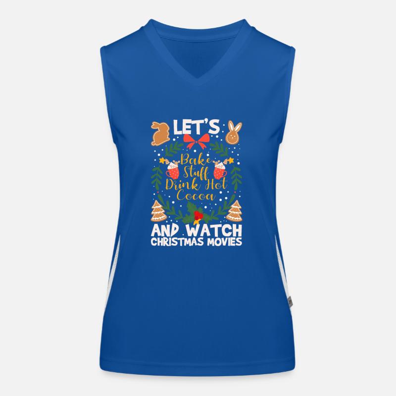 Let's bake, drink hot cocoa Women's Functional Contrast Tank Top