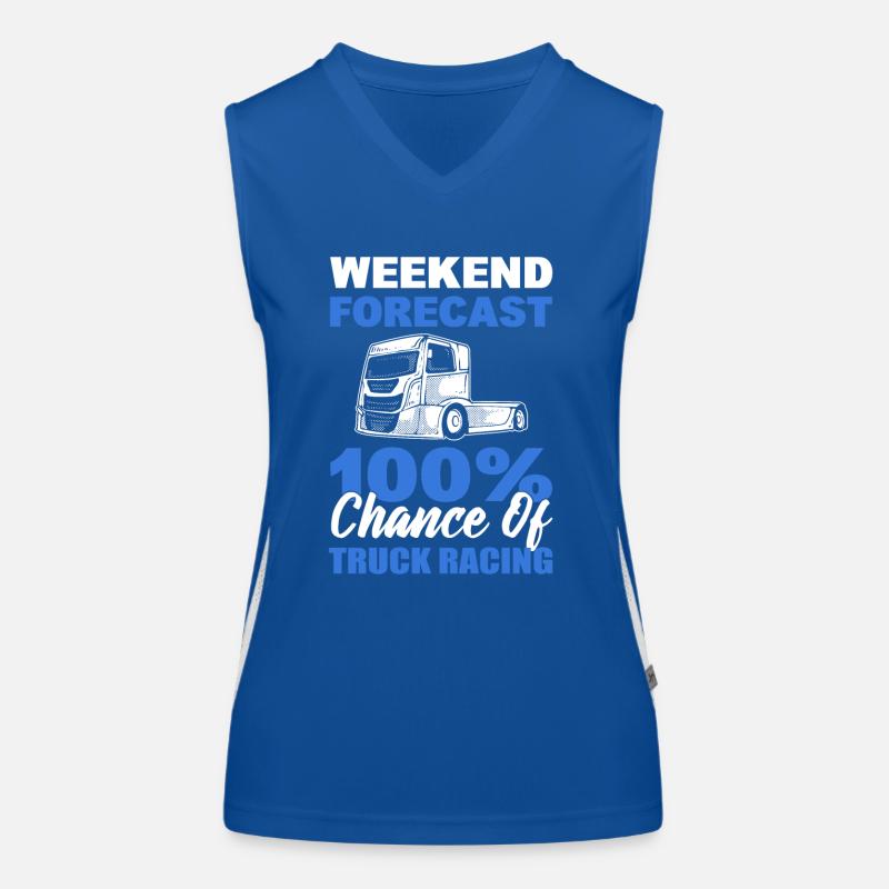 Prédiction du week-end de course de camions 100% de chances de Débardeur respirant contrasté Femme