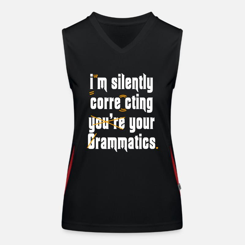 I'm Silently Correcting Your Grammar Women's Functional Contrast Tank Top