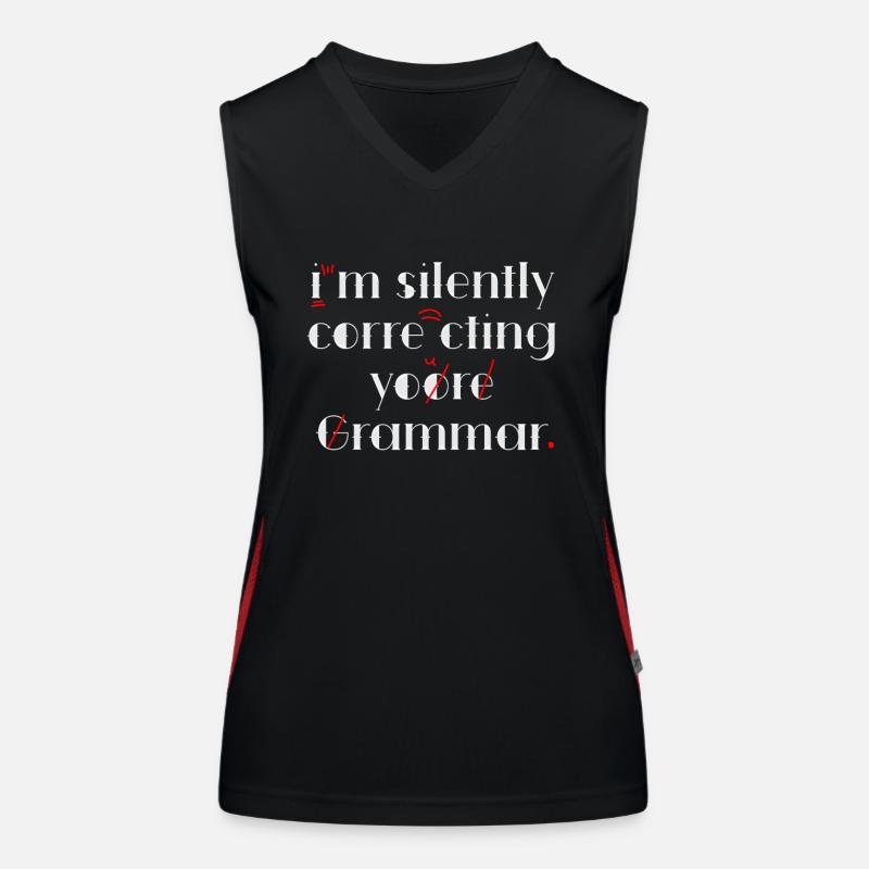 I'm Silently Correcting Your Grammar Women's Functional Contrast Tank Top