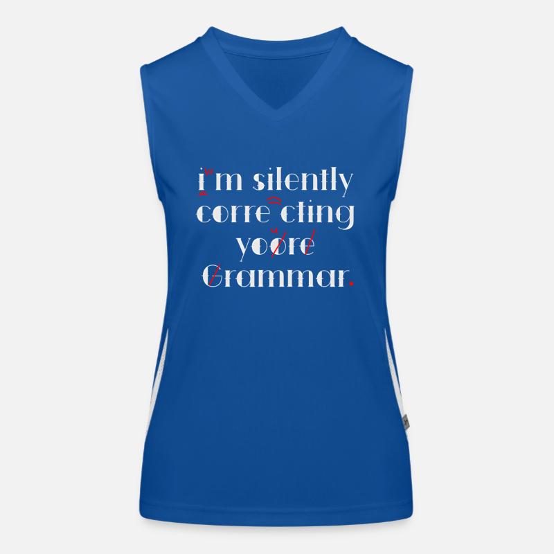 I'm Silently Correcting Your Grammar Women's Functional Contrast Tank Top