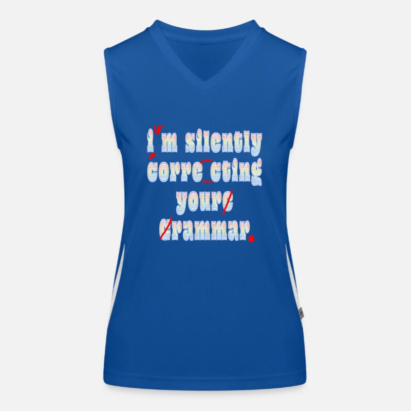 I'm Silently Correcting Your Grammar Women's Functional Contrast Tank Top