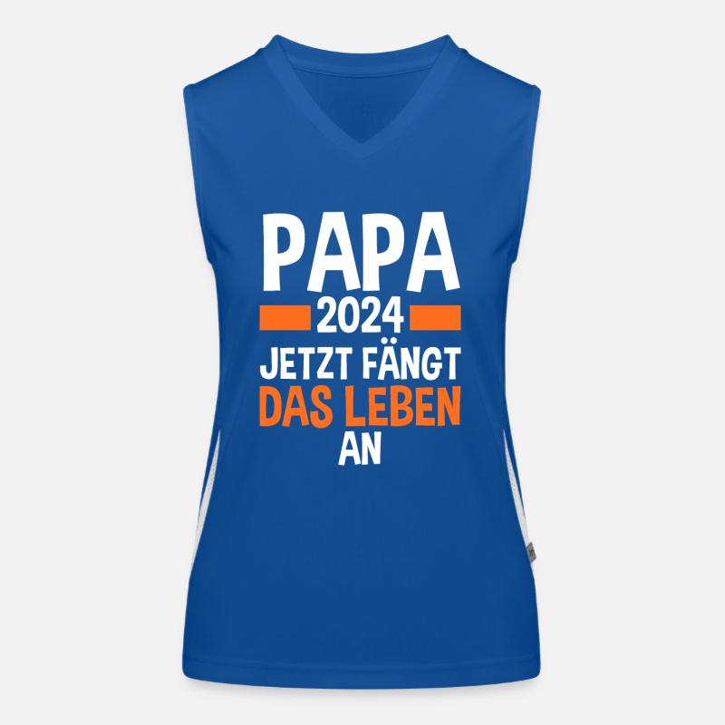 Werdender Papa 2028 Funktionelles Kontrast-Tank Top für Frauen