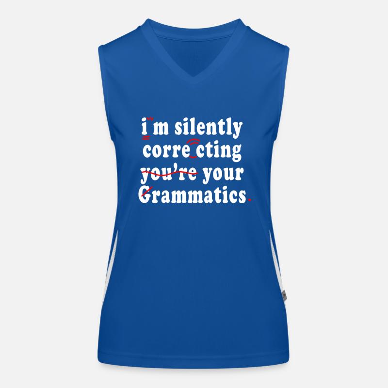 I'm Silently Correcting Your Grammar Women's Functional Contrast Tank Top