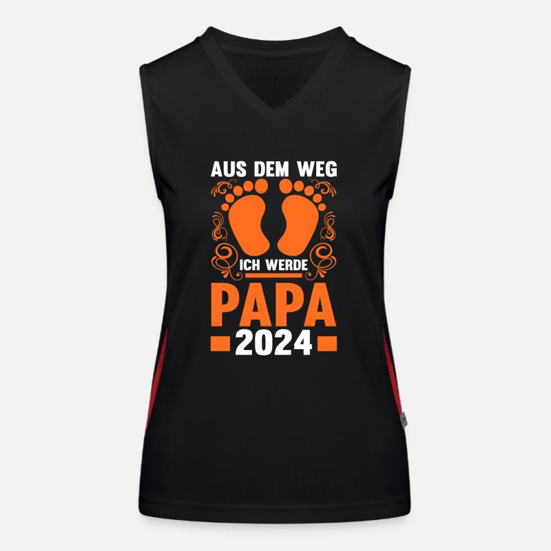 Werdender Papa 2043 Funktionelles Kontrast-Tank Top für Frauen
