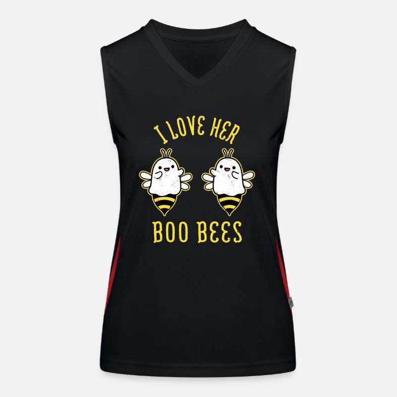 Boo Bees - Halloween bees dressed up as ghosts Women's Functional Contrast Tank Top