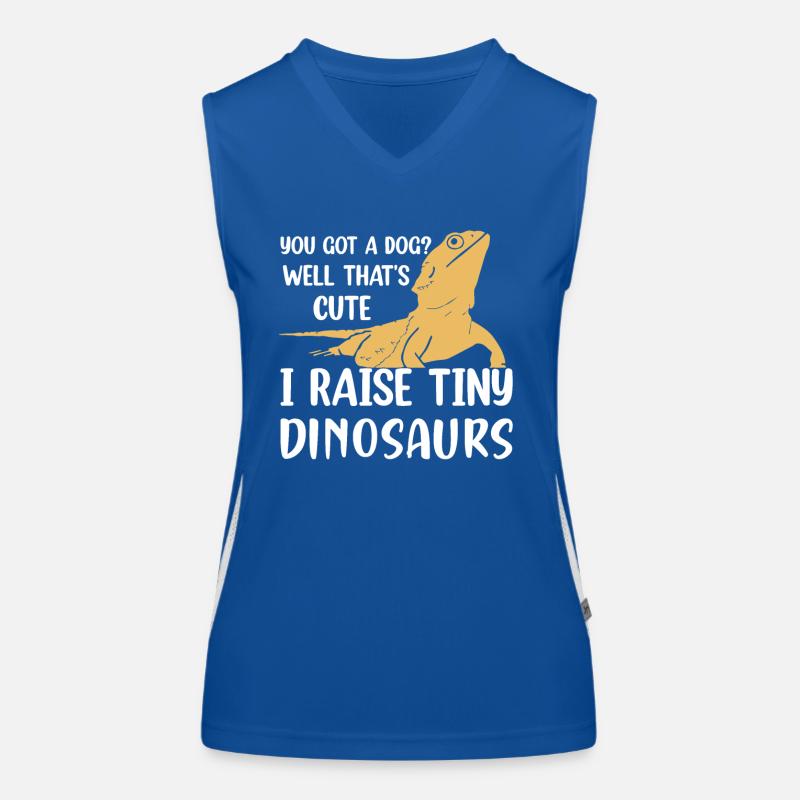 Well That's Cute I Raise Tiny Dinosaurs Reptile Li Funktionelles Kontrast-Tank Top für Frauen